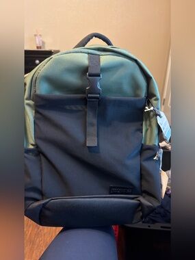 Jansport Green and Black Two-Tone Backpack